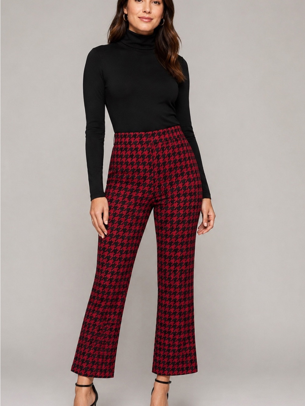 Brand new with tags Sanctuary red and black houndstooth pants, NWT size Small.